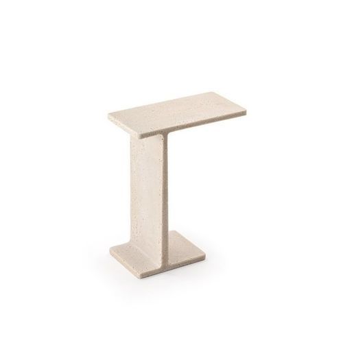 Mesa de centro contemporânea - DOCK - Gallotti&Radice - em vidro / em mármore travertino / com base em mármore travertino