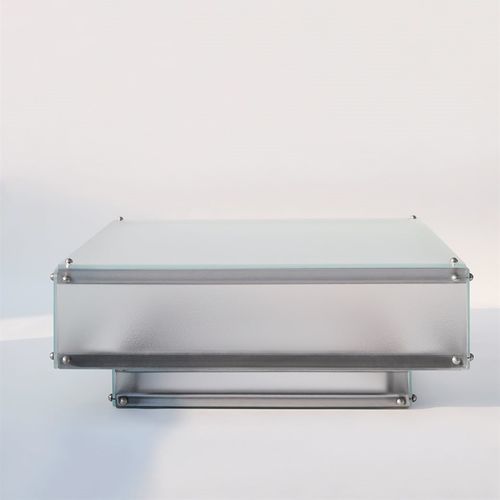 Mesa de centro moderna - VITRINE - Gallotti&Radice - metálica / em vidro / com base metálica