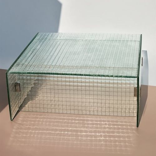 Mesa de centro contemporânea - OMMI - Gallotti&Radice - em aço inoxidável polido / em vidro / com base em aço inoxidável polido