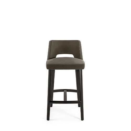 Banqueta alta contemporânea - THEA - Gallotti&Radice - em tecido / com base em carvalho / com 4 pés