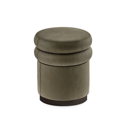 Puff moderno - STAMI - Gallotti&Radice - em couro / em madeira / em MDF