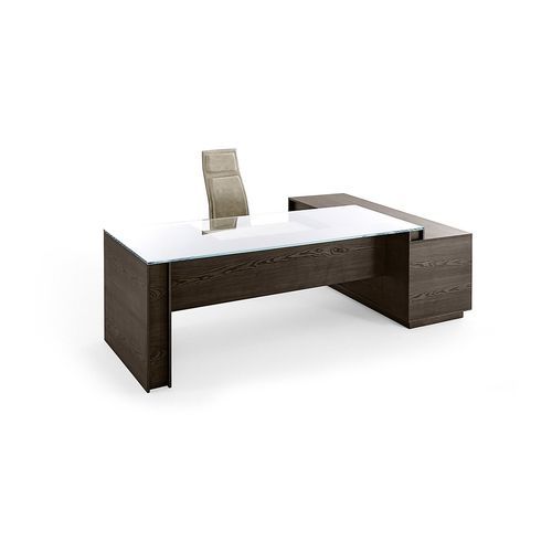 Mesa executiva - MILANO 1 - Gallotti&Radice - de piso / contemporânea / em couro