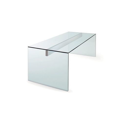 Mesa secretária de piso - AIR - Gallotti&Radice - contemporânea / em vidro / reta