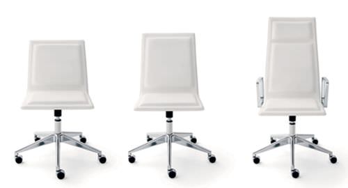 Cadeira de escritório contemporânea - OFX 09 - Gallotti&Radice - em couro / estofada / ajustável