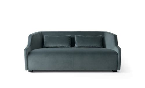 Sofá contemporâneo - FIRST - Gallotti&Radice - em veludo / antracite / em madeira