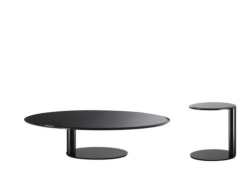 Mesa de centro contemporânea - OTO - Gallotti&Radice - metálica / em metal laqueado / redonda