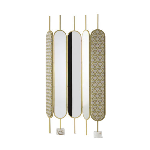 Biombo de design original - CHLOE - Gallotti&Radice - em madeira / em tecido / com espelho