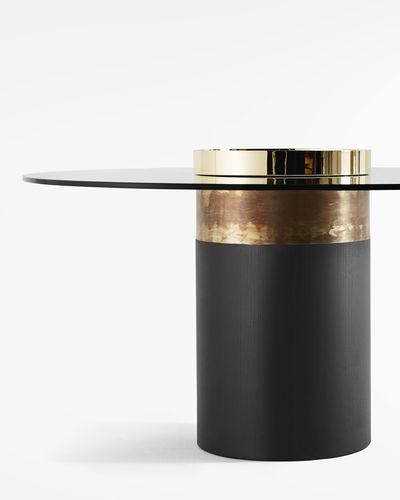 Mesa de jantar contemporânea - Haumea-T - Gallotti&Radice - em madeira / metálica / em cristal