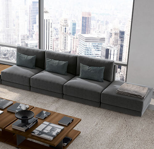 Sofá modular - SOFTCASE 01 - Febal Casa - contemporâneo / em tecido / cinza