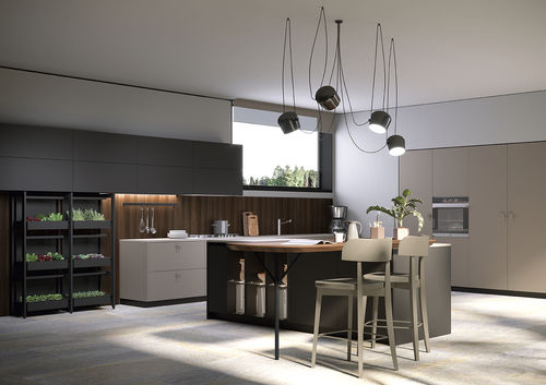 Cozinha contemporânea - EGO - Febal Casa - em madeira / em mármore / metálica