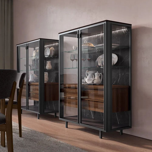 Buffet aparador contemporâneo - AURORA 02 - Febal Casa - em vidro / em laminado melamínico / com vidro