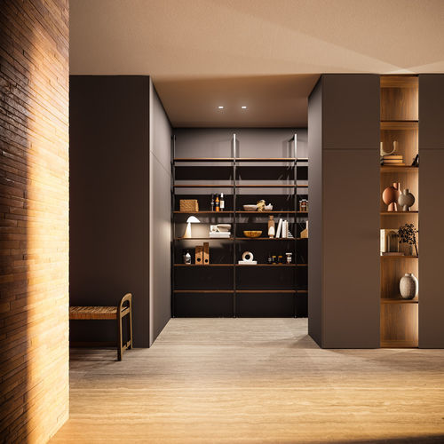 Estante de parede - Aspen + D23 - DOIMO CUCINE - contemporânea / em nogueira / para cozinha