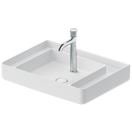Cuba de apoio - 237965 - DURAVIT - em cerâmica / brilhante / retangular
