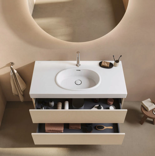 Gabinete de banheiro suspenso - BALCOON - DURAVIT - em laminado melamínico / contemporâneo / com gavetas