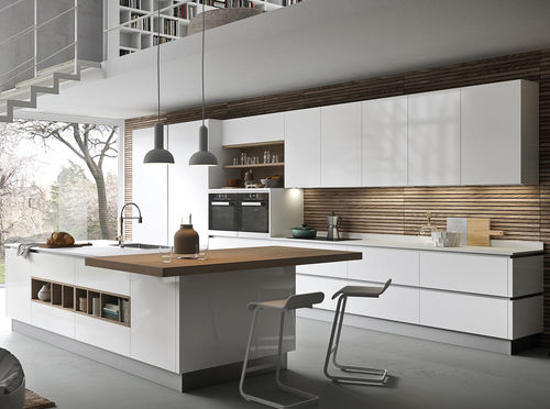 Cozinha contemporânea - AINOA 2.0 - Record Cucine - com folheado de madeira / em madeira laqueada / em madeira de freixo