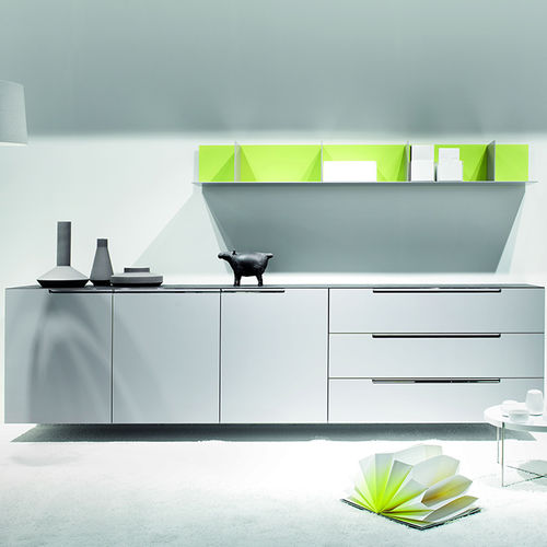 Buffet aparador contemporâneo - MELL - interlübke - em madeira laqueada / em aço