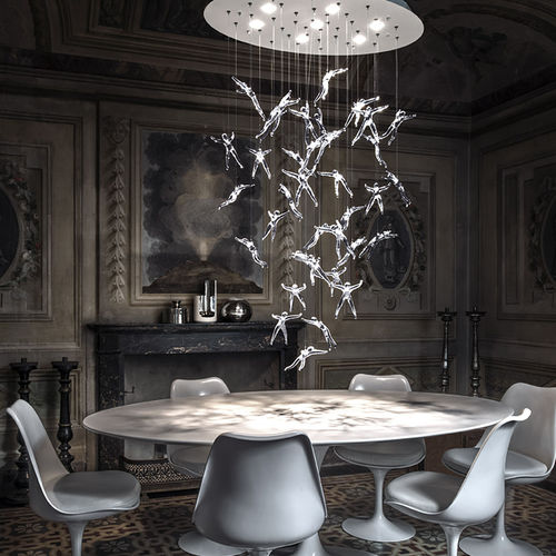 Lustre contemporâneo - ANGEL FALLS - TERZANI - em cristal / da linha comercial / escultura