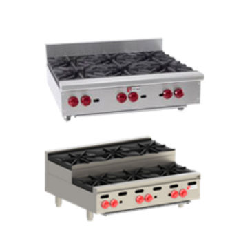 Cooktop a gás - AHP SERIES - WOLF - profissional / 6 bocas / de bancada