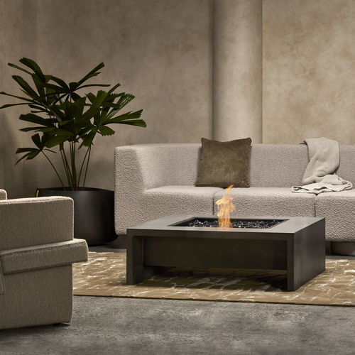 Braseiro de jardim a gás - Mojito 40 - EcoSmart Fire - a bioetanol / em concreto / quadrado