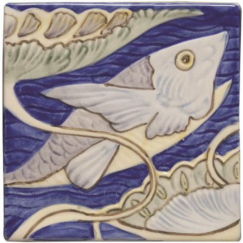 Placas de revestimento em cerâmica - FISH FRIEZE - ORIGINAL STYLE - polida / pintada à mão / para ambiente interno