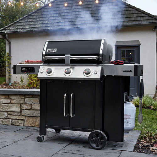 Churrasqueira a gás - GENESIS II EX-315 SMART - Weber USA - móvel / em aço inoxidável / com compartimento de arrumação