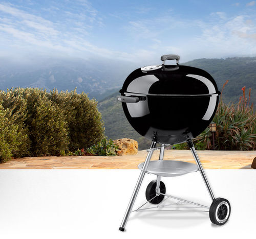 Churrasqueira a carvão - ONE-TOUCH® SILVER 22.5" - Weber USA - com rodízios / em aço
