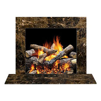 Revestimento para lareira contemporâneo - MARRON BROWN - heatilator - em mármore