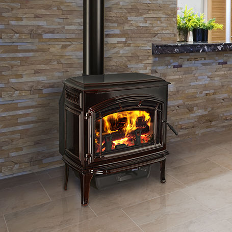 Salamandra a lenha - EXPLORER II - QUADRA-FIRE - 10 kW–20 kW / tradicional / metálica