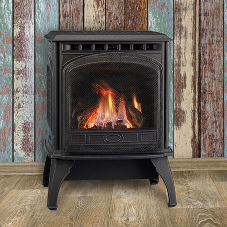 Salamandra a gás - GARNET - QUADRA-FIRE - 0–5 kW / tradicional / metálica