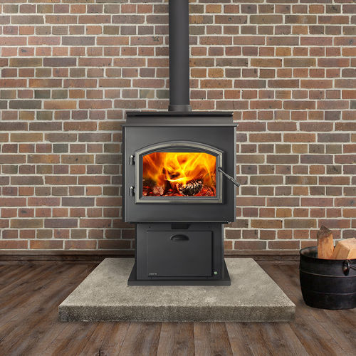 Salamandra a lenha - ADVENTURE III - QUADRA-FIRE - 20 kW–50 kW / contemporânea / em aço