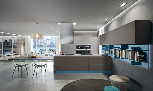 Cozinha contemporânea - AK_06 1 - Arrital - em laminado melamínico / sem puxadores / fosca