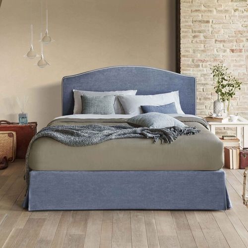 Cabeceira para cama de casal - PEARL - DORELAN - contemporânea / em tecido / marrom