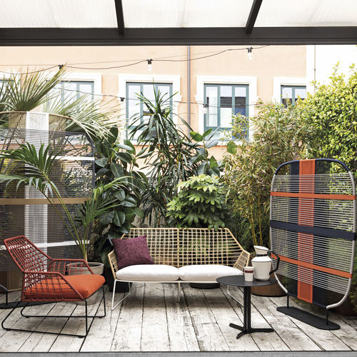 Sofá modular - NEW YORK SOLEIL - saba - contemporâneo / para ambiente externo / em tecido