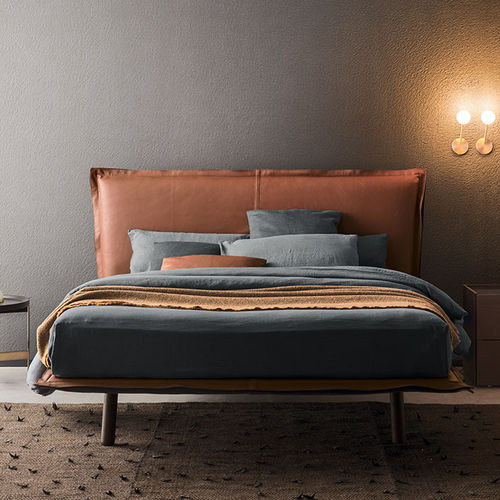 Cama de casal - ALADINO - PIANCA - contemporânea / estofada / com cabeceira