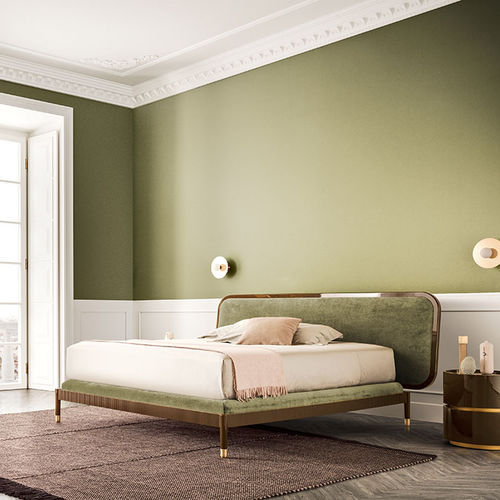 Cama de casal - AMANTE - PIANCA - contemporânea / estofada / com cabeceira