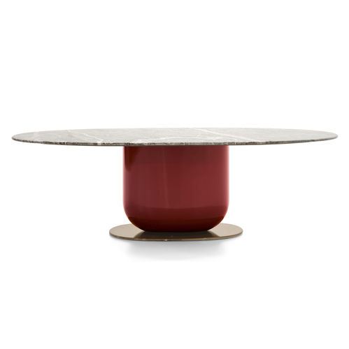 Mesa contemporânea - ETTORE - PIANCA - em madeira / em metal pintado / em mármore