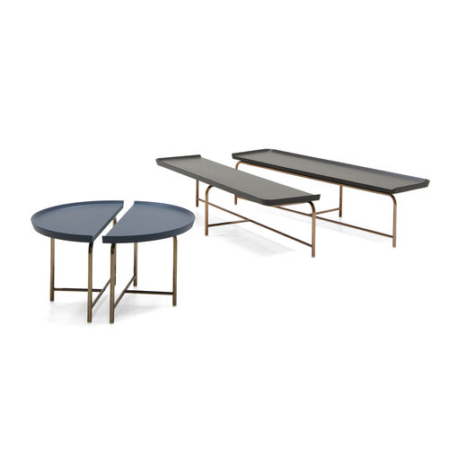 Mesa de centro contemporânea - 1+1 - PIANCA - em metal laqueado / com base metálica laqueada / retangular