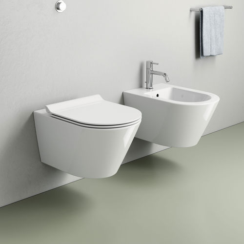 Vaso sanitário suspenso - 941511 - GSI - em cerâmica / da linha residencial / oval