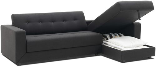 Sofá-cama - STOCKHOLM - BoConcept - contemporâneo / em tecido / em couro