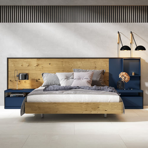 Cabeceira para cama de casal - EVER: Comp. 102 - MUEBLES MESEGUE, S.A. - contemporânea / em madeira / estofada