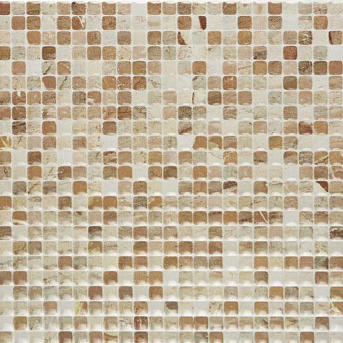 Placas de revestimento efeito de mosaico - LINHA BRILHO HD : MARSELHA BEIGE - 55540 - Angelgres Revestimentos Ceramicos Ltda. - em grés porcelanato / com relevo / para ambiente interno