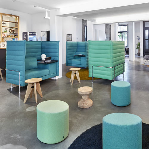 Banco estofado alto - ALCOVE - vitra USA - contemporâneo / em tecido / da linha comercial