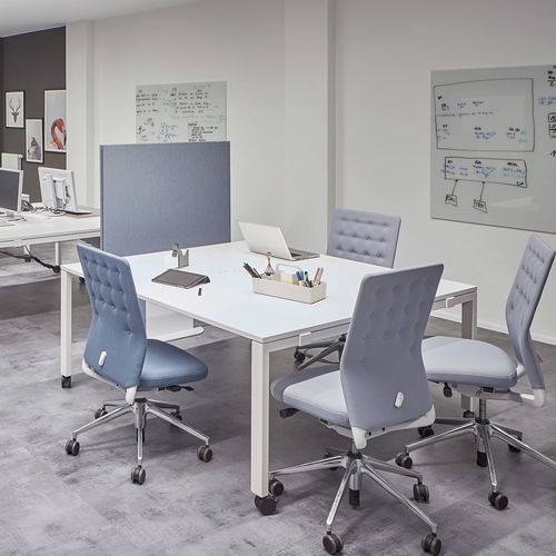 Cadeira de escritório contemporânea - ID TRIM - vitra USA - para ambiente interno / em tecido / em couro