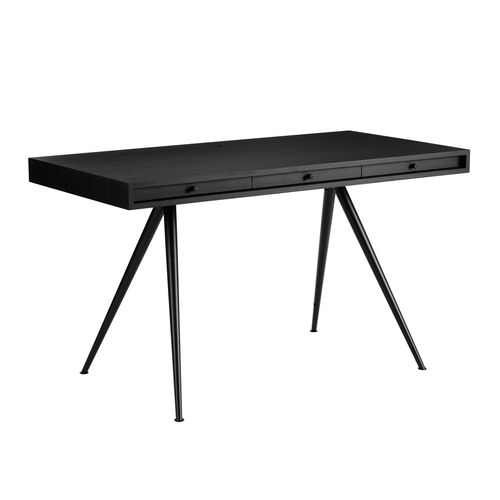 Mesa secretária de piso - JFK - NORR11 - contemporânea / em MDF / em madeira de freixo