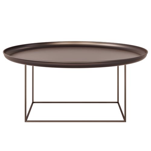 Mesa de centro contemporânea - DUKE LARGE - NORR11 - metálica / com base em alumínio / redonda