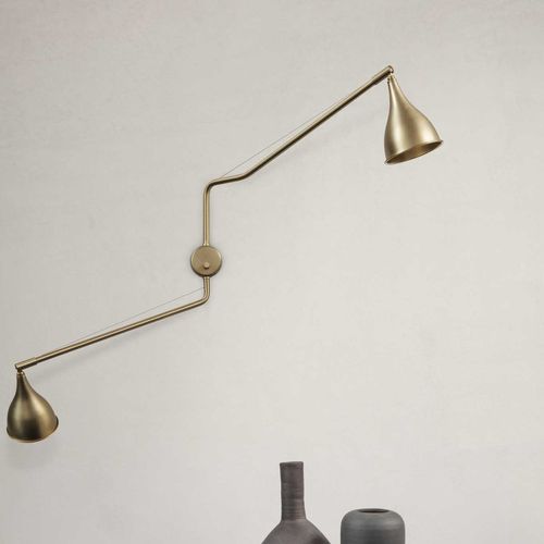 Arandela contemporânea - LE SIX DOUBLE ARM - NORR11 - para ambiente interno / em aço / em ferro