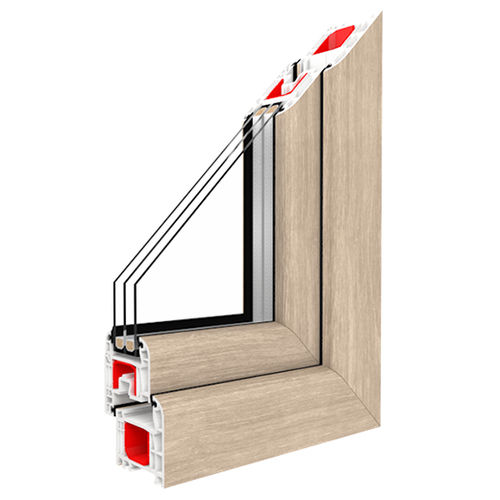 Janela em PVC - IGLO LIGHT - drutex - oscilobatente / com vidro triplo / com ruptura térmica