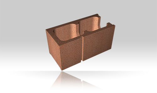 Bloco de cofragem em concreto - BISO-SHELL - BISOTHERM - para parede estrutural