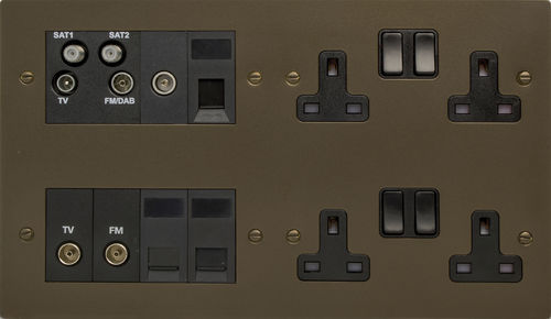 Tomada elétrica - SHEER - Hamilton Litestat - para equipamento informático / USB / para antena de TV