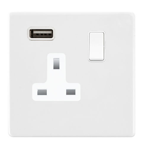 Tomada elétrica - HARTLAND CFX® COLOURS - Hamilton Litestat - USB / dupla / de parede